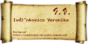 Ivánkovics Veronika névjegykártya